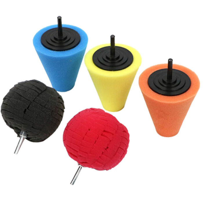 كیت 5 عدد پد پولیش فلز و رینگ سر دريلی سورین بو مدل Surainbow Metal and Wheels Polishing Pad 5pcs T013