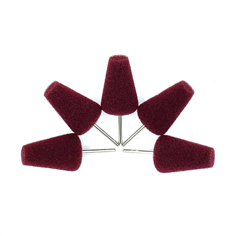 پک 5 عددی پد زبر مخروطی 28 میلی متری اس جی سی بی SGCBSGCB detail polisher cone pad wine