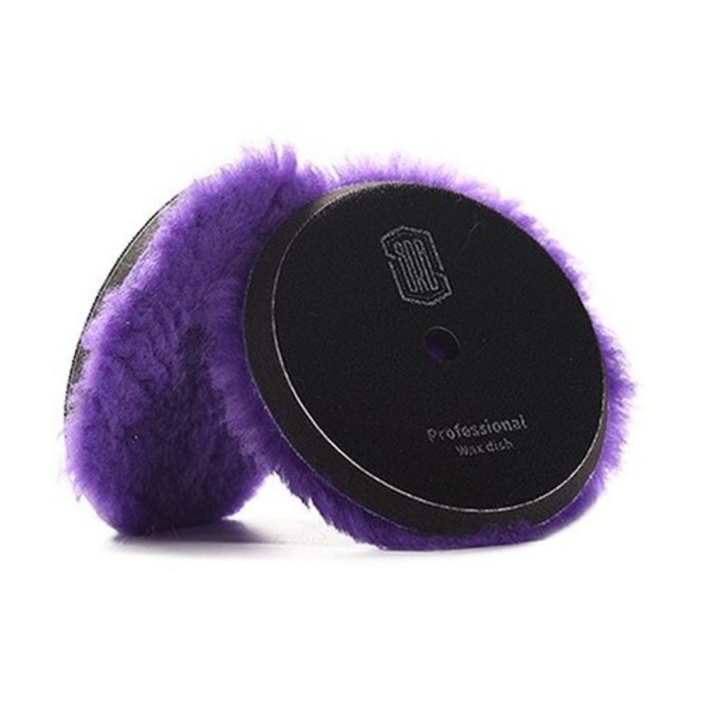 Untitled design - 2025-11-30T211450.992 وول پد پوست بره زبر اوربیتال 125 میلی متر مو بلند سورین بو -Surainbow abrasive wool pad 5 inches purple -T610 - Image 1